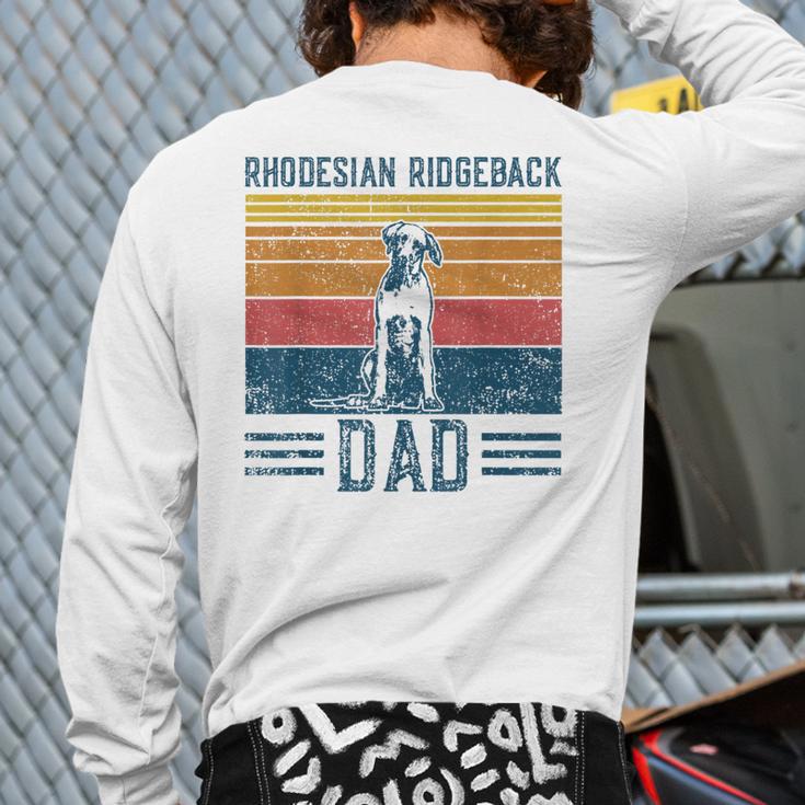 Dog Ridgeback Dad Vintage Rhodesian Ridgeback Dad Long Sleeve T-Shirt Back Print