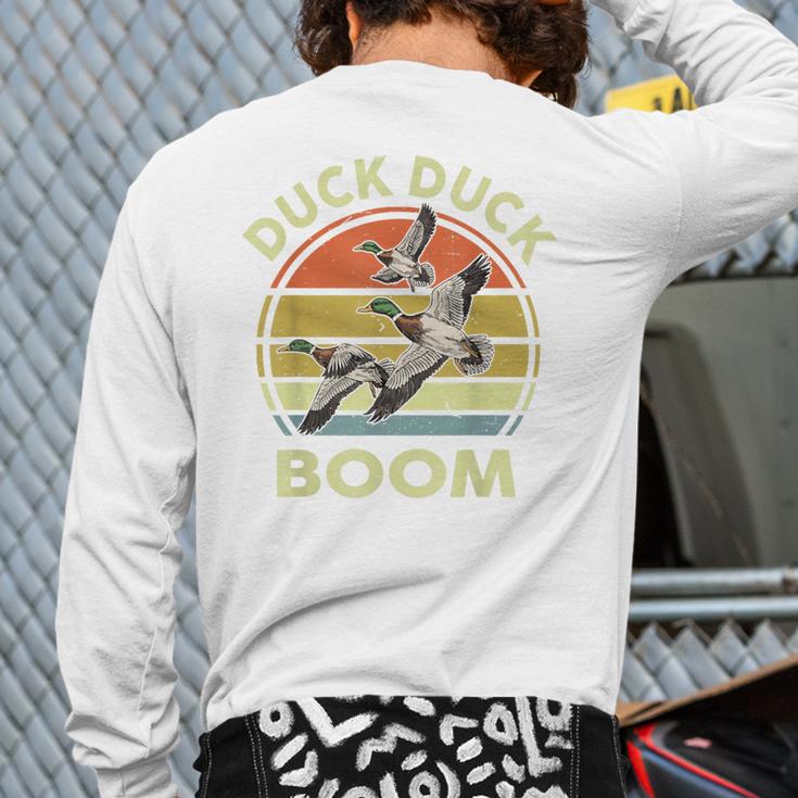 Hunting-Shirt Duck Boom Hunter Dad Grandpa Men Long Sleeve T-Shirt Back Print