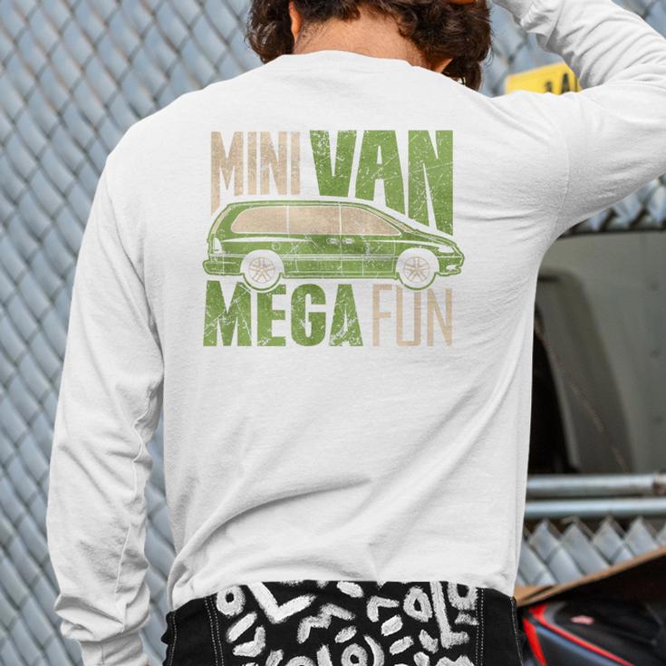 Mini Van Mega Fun Mom Dad T-Shirt Long Sleeve T-Shirt Back Print Mini Van Mega Fun Mom Dad T-Shirt Long Sleeve T-Shirt Back Print