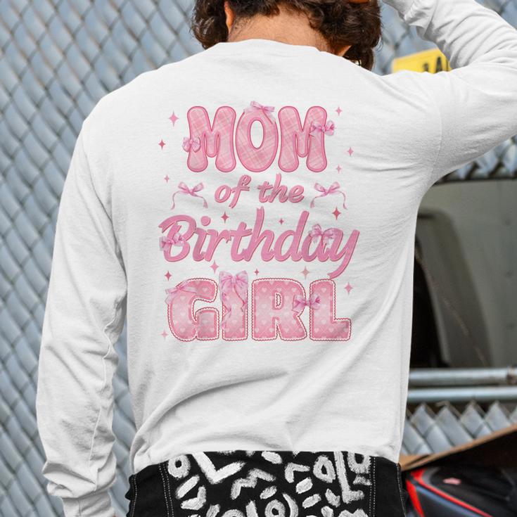 Mom And Dad Of The Birthday Girl Coquette Family Matching Long Sleeve T-Shirt Back Print