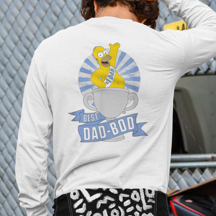 The Simpsons Father's Day Homer Best Dad BOD Long Sleeve T-Shirt Back Print