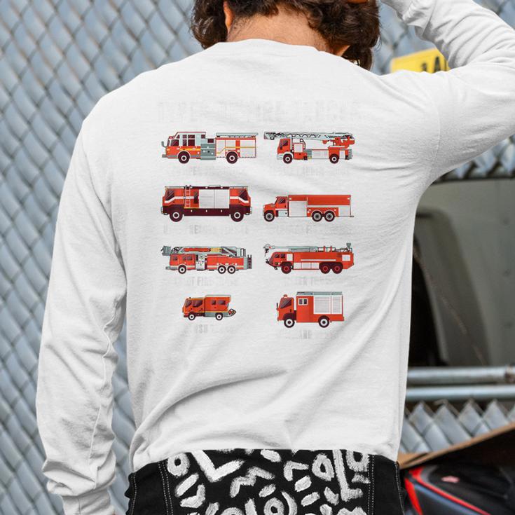 Toddler Boy Types Of FireTruck Firefighter Baby Dad Fireman Long Sleeve T-Shirt Back Print Toddler Boy Types Of FireTruck Firefighter Baby Dad Fireman Long Sleeve T-Shirt Back Print