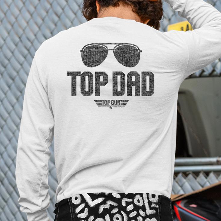 Top Gun Top Dad Long Sleeve T-Shirt Back Print