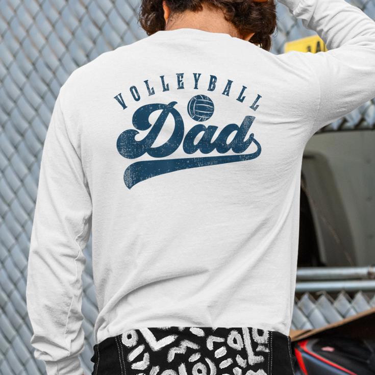 Volleyball Dad Daddy Father's Day Long Sleeve T-Shirt Back Print Volleyball Dad Daddy Father's Day Long Sleeve T-Shirt Back Print