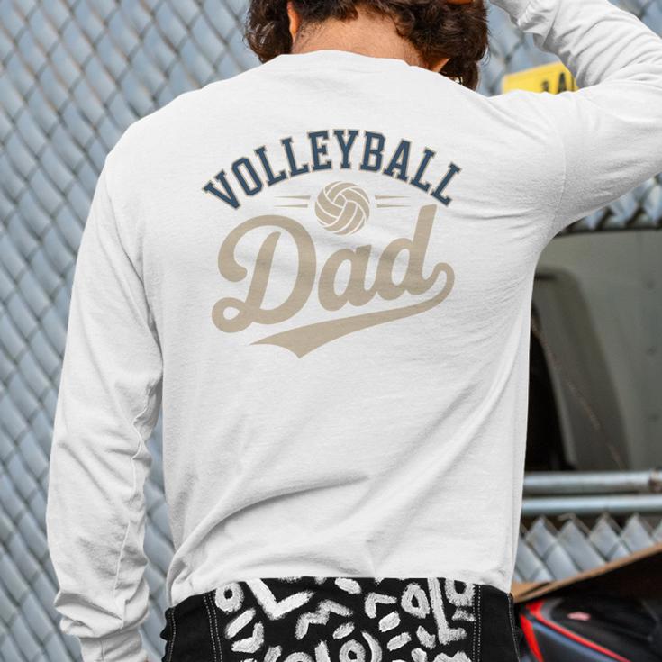 Volleyball Dad Long Sleeve T-Shirt Back Print