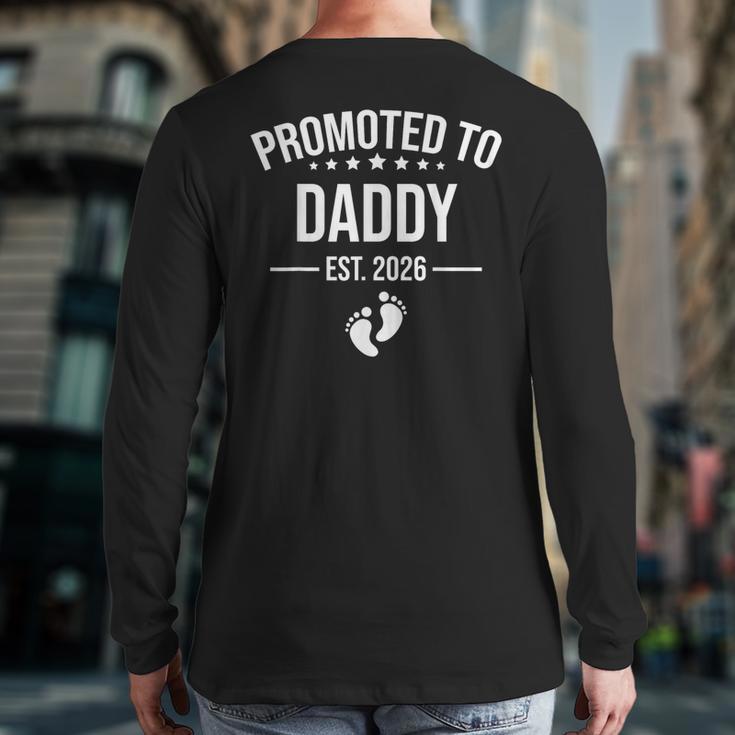 1st Time Dad EST 2026 New Dad New First Fathers Day Long Sleeve T-Shirt Back Print