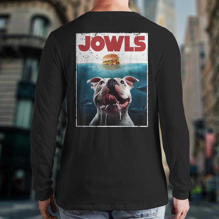 American Bulldog Jowls Burger Bully Dog Mom Dog Dad Long Sleeve T-Shirt Back Print American Bulldog Jowls Burger Bully Dog Mom Dog Dad Long Sleeve T-Shirt Back Print