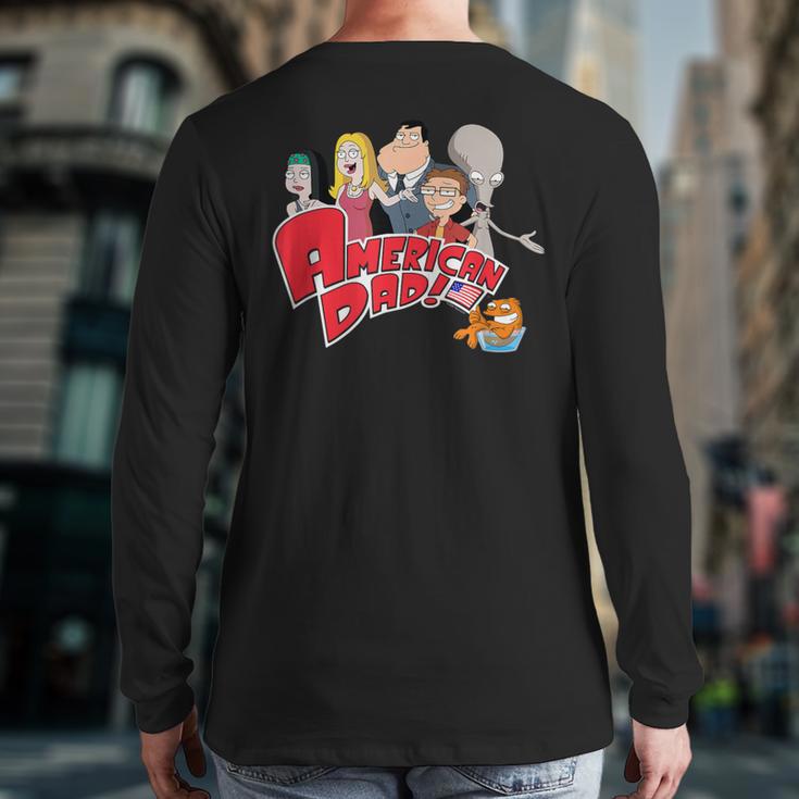 American Dad Show Logo With Family Cartoon Long Sleeve T-Shirt Back Print American Dad Show Logo With Family Cartoon Long Sleeve T-Shirt Back Print