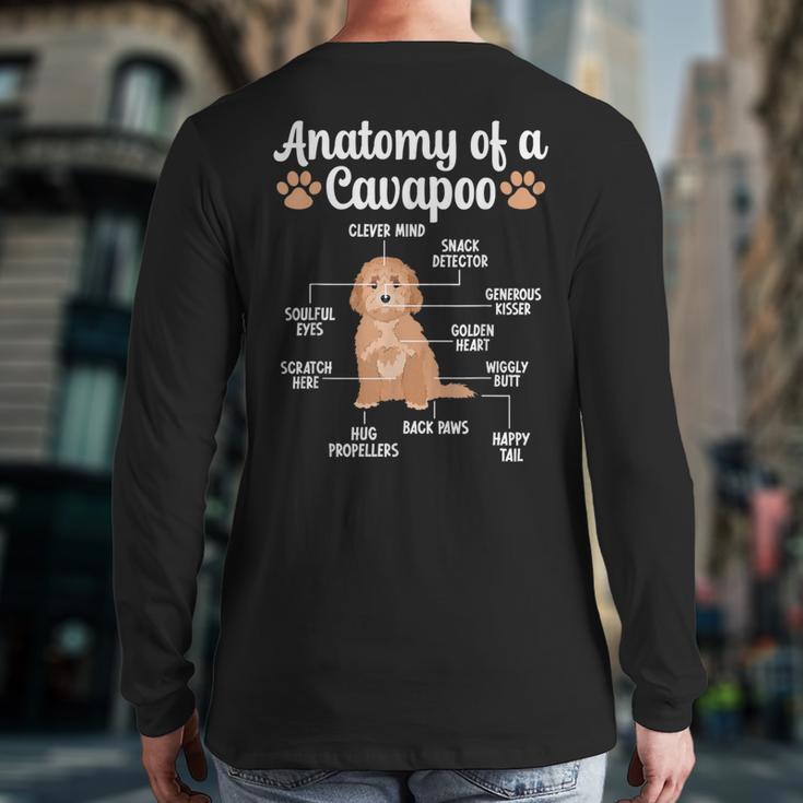 Anatomy Of A Cavapoo Dog Cavapoo Owner Cavapoo Dad Long Sleeve T-Shirt Back Print
