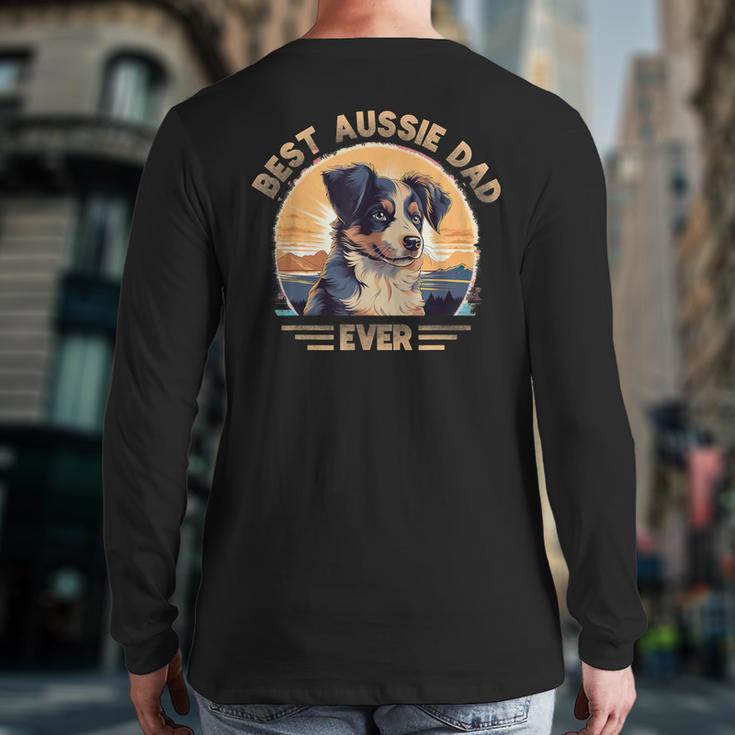 Aussie DAD Australian Shepherd Long Sleeve T-Shirt Back Print