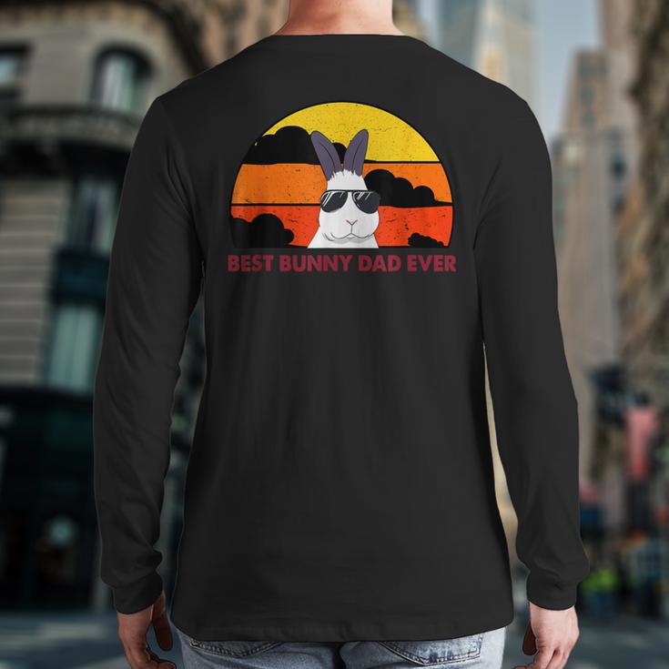 Best Bunny Dad Ever Rabbit Jumper Dad Long Sleeve T-Shirt Back Print