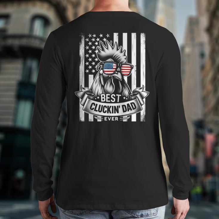 Best Cluckin' Dad Ever Chicken Lover Graphic Tees Cotton Polyester Casual Graphic Small Crew Neck Short Sleeve Long Sleeve T-Shirt Back Print