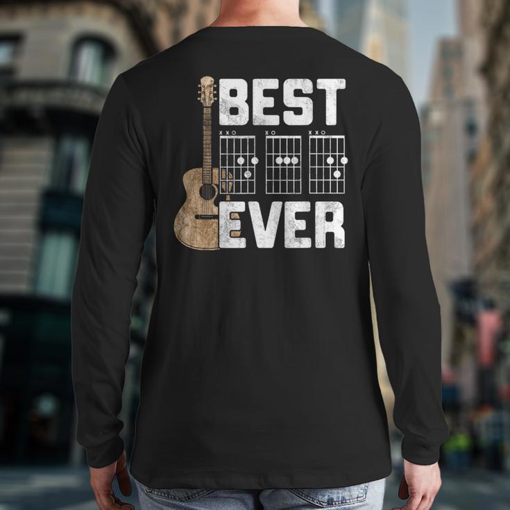 Best Dad Ever Guitarist Father D-A-D Chord Guitar Long Sleeve T-Shirt Back Print Best Dad Ever Guitarist Father D-A-D Chord Guitar Long Sleeve T-Shirt Back Print