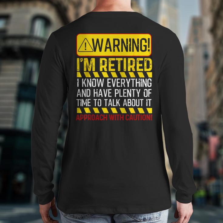 Best Retirement Novelty For Men Women Dad Grandpa Retirement Long Sleeve T-Shirt Back Print
