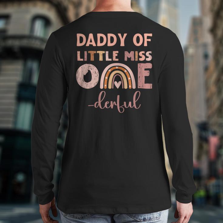 Boho Daddy Of Miss Onederful 1st Birthday Girl Cute Small Long Sleeve T-Shirt Back Print