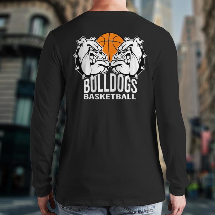 Bulldogs Basketball Shirt Basketball Mom Dad Players Tshirt Long Sleeve T-Shirt Back Print