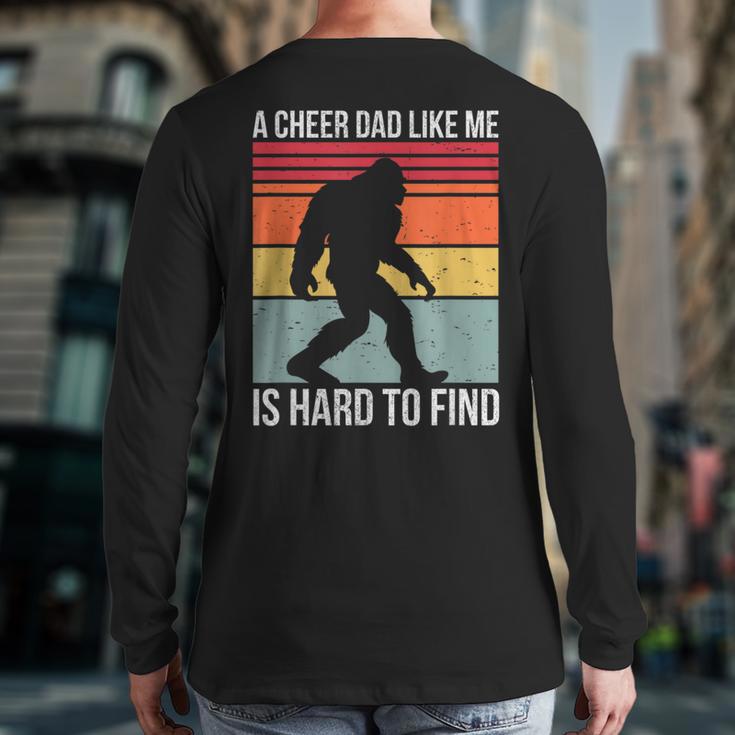 Cheer Dad Cheerleading Bigfoot Long Sleeve T-Shirt Back Print