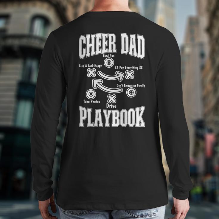 Cheer Dad Playbook Long Sleeve T-Shirt Back Print