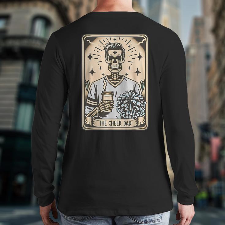 Cheer Dad Tarot Card Skeleton Cheerleading Fathers Day Long Sleeve T-Shirt Back Print Cheer Dad Tarot Card Skeleton Cheerleading Fathers Day Long Sleeve T-Shirt Back Print