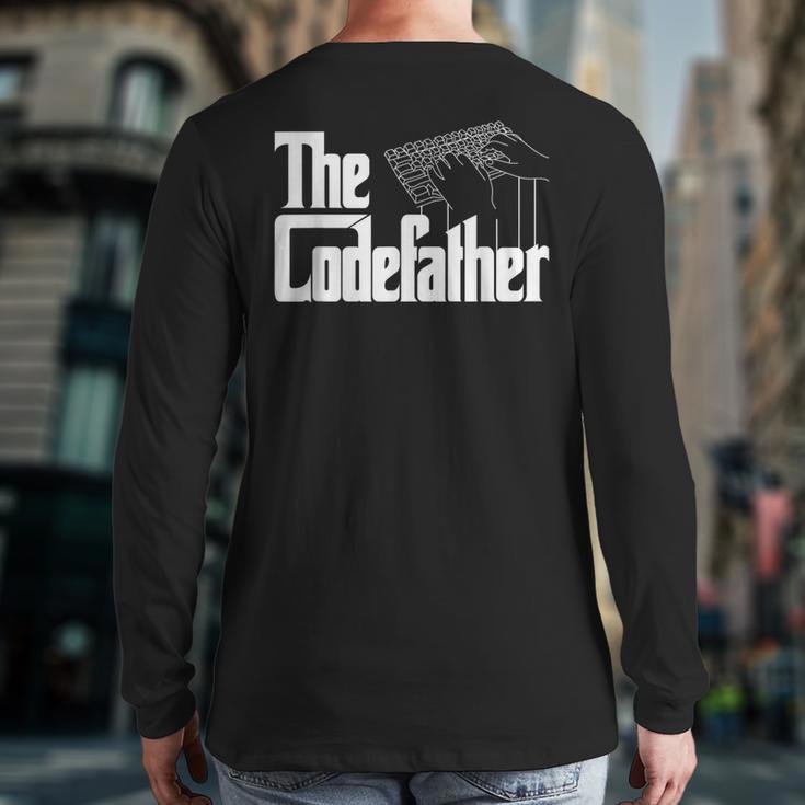 The Code Father Computer Coder Dad Programmer Long Sleeve T-Shirt Back Print