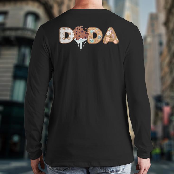Cookies Dada 1st Birthday Milk Party Family Matching Long Sleeve T-Shirt Back Print Cookies Dada 1st Birthday Milk Party Family Matching Long Sleeve T-Shirt Back Print