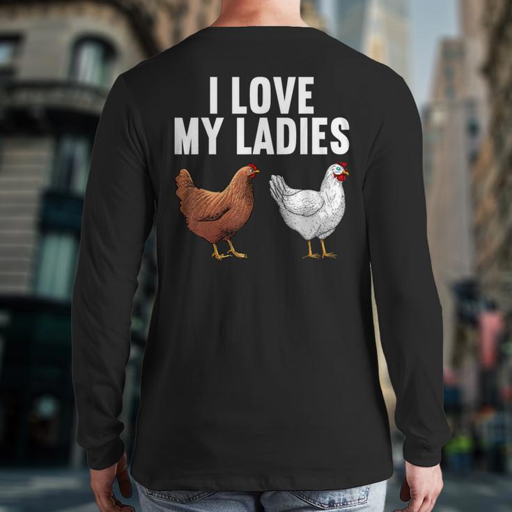 Cool Chicken Art For Men Women Dad Rooster Chicken Farmer Long Sleeve T-Shirt Back Print Cool Chicken Art For Men Women Dad Rooster Chicken Farmer Long Sleeve T-Shirt Back Print