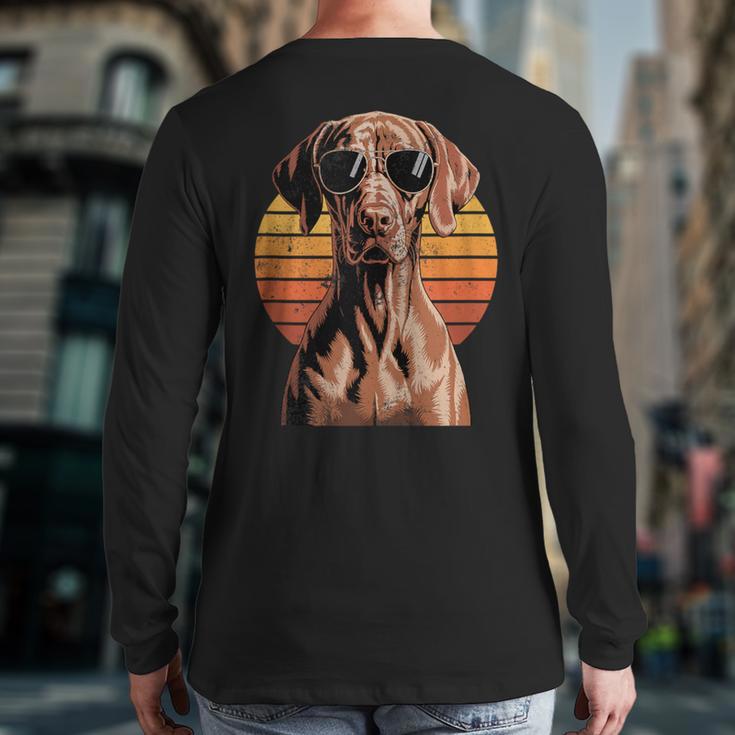 Cool Retro Vizsla Dog Mom Dad Vintage Pet Lovers Long Sleeve T-Shirt Back Print Cool Retro Vizsla Dog Mom Dad Vintage Pet Lovers Long Sleeve T-Shirt Back Print