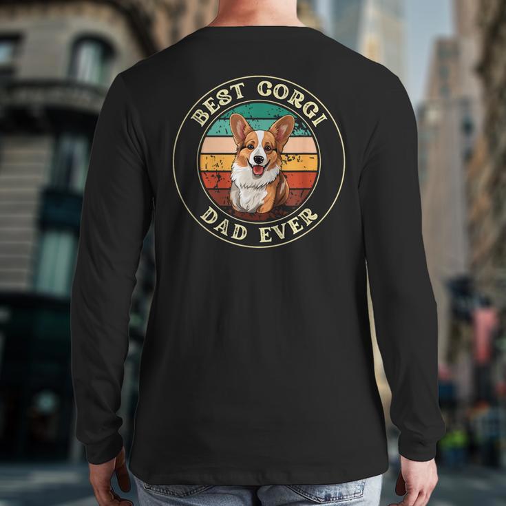 Corgi Dad Idea For Men Long Sleeve T-Shirt Back Print