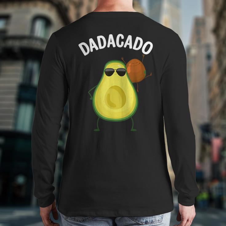 Cute Avocado For Dad Men Fruit Avocado Pear Lovers Long Sleeve T-Shirt Back Print