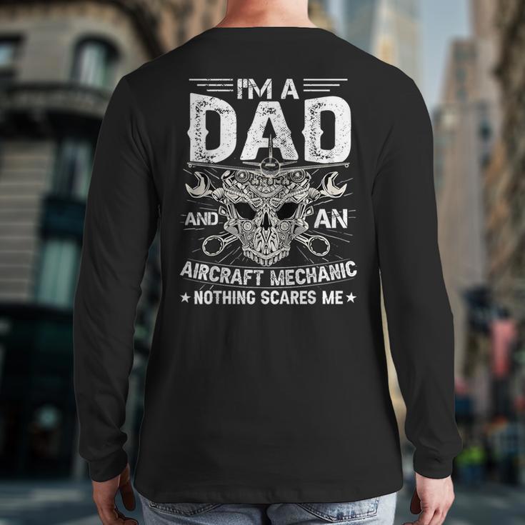 Dad Airplane Plane Aviation Aircraft Mechanic Long Sleeve T-Shirt Back Print Dad Airplane Plane Aviation Aircraft Mechanic Long Sleeve T-Shirt Back Print