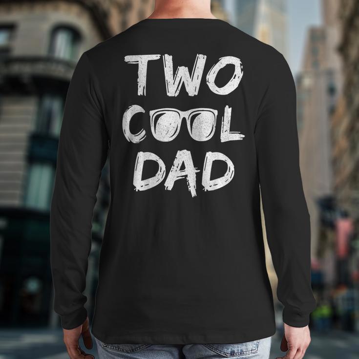 Dad Of The Birthday Boy Two Cool 2nd Bday Family Matching Long Sleeve T-Shirt Back Print