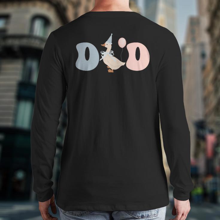 Dad Daddy Of The Birthday Silly Goose Family Long Sleeve T-Shirt Back Print