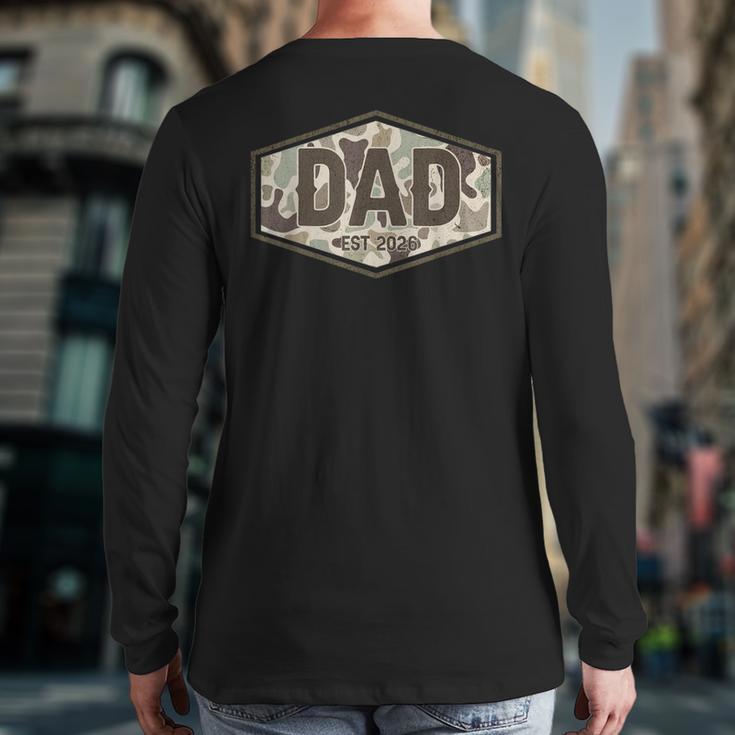 Dad Est 2026 Logo Father 2026 Loading New Dad 2026 Long Sleeve T-Shirt Back Print Dad Est 2026 Logo Father 2026 Loading New Dad 2026 Long Sleeve T-Shirt Back Print