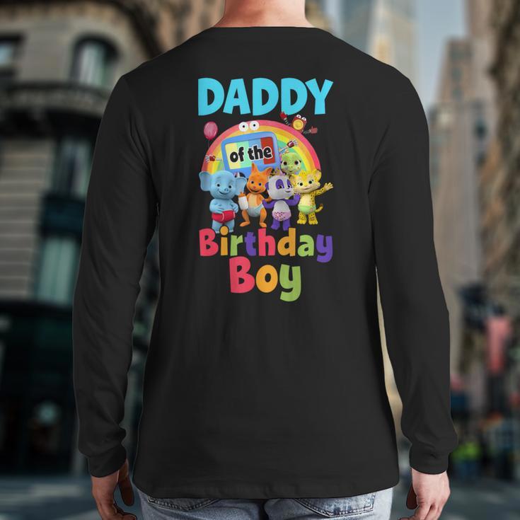Dad And Mom Daddy Of The Birthday Boy Family Party Decor Long Sleeve T-Shirt Back Print