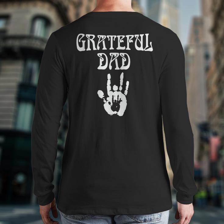 Dad Retro Distressed Grateful Dad Long Sleeve T-Shirt Back Print Dad Retro Distressed Grateful Dad Long Sleeve T-Shirt Back Print