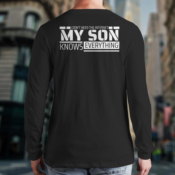 Dad Shirt From Son Men Fathers Day Dad Long Sleeve T-Shirt Back Print