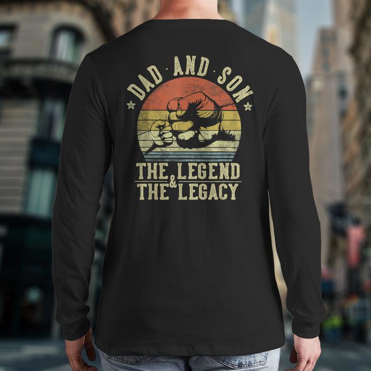 Dad And Son The Legend And The Legacy Dad Long Sleeve T-Shirt Back Print