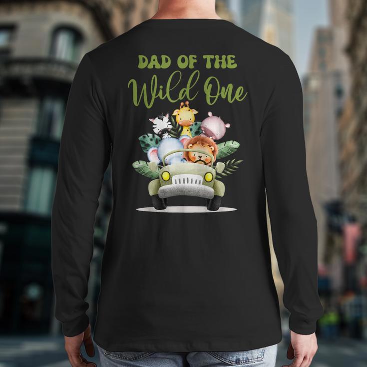 Dad Of The Wild One 1st Birthday Safari Family Matching Long Sleeve T-Shirt Back Print