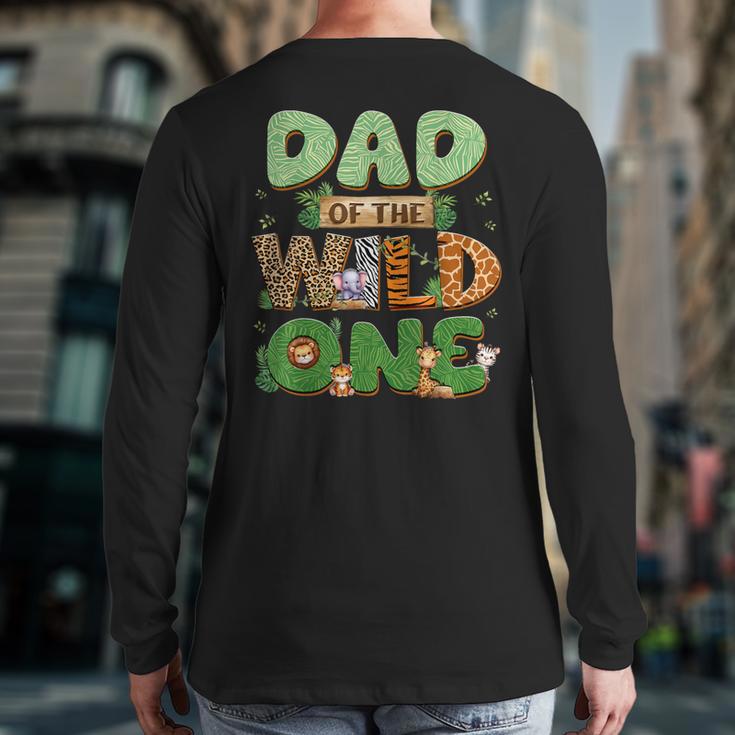 Dad Of The Wild One Birthday Family Matching Party Decor Long Sleeve T-Shirt Back Print