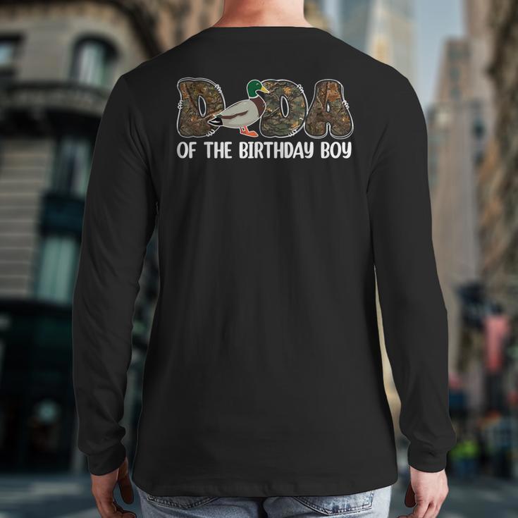 Dada Of The Birthday Boy One Lucky Duck 1st Birthday Family Long Sleeve T-Shirt Back Print Dada Of The Birthday Boy One Lucky Duck 1st Birthday Family Long Sleeve T-Shirt Back Print