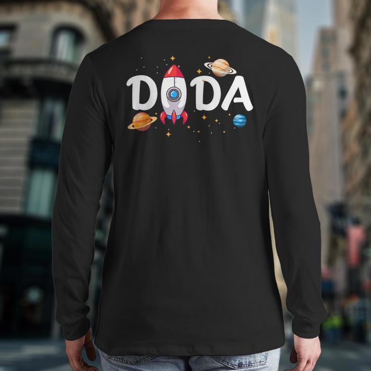Dada Of The Birthday Boy Space Astronaut 1st Birthday Family Long Sleeve T-Shirt Back Print Dada Of The Birthday Boy Space Astronaut 1st Birthday Family Long Sleeve T-Shirt Back Print