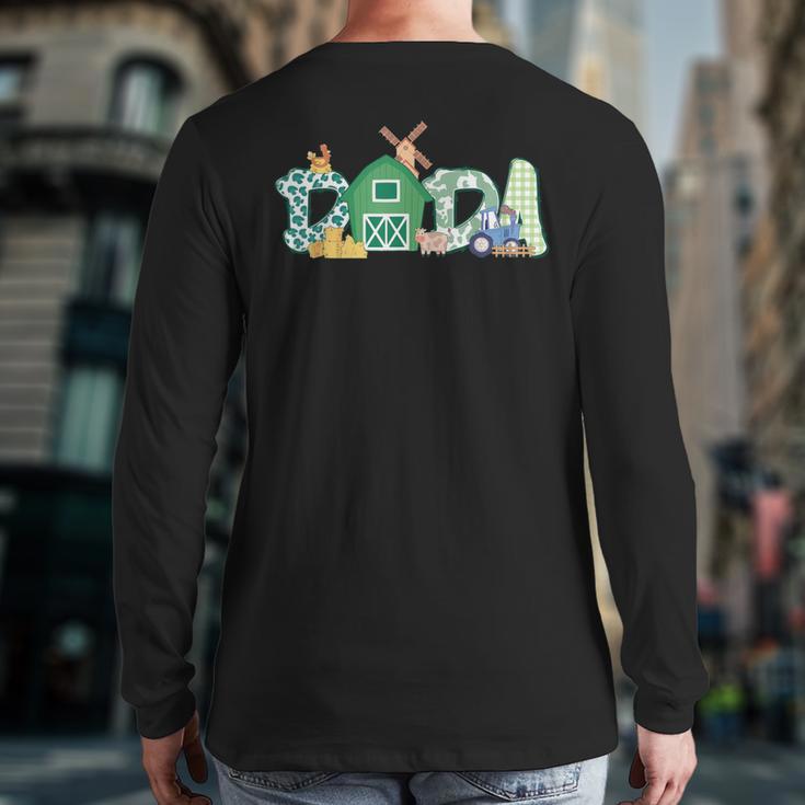 Dada Farm Animal Birthday Family Matching Party Dad Father Long Sleeve T-Shirt Back Print