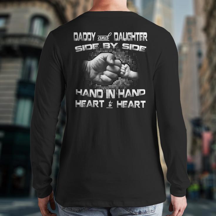 Daddy Daughter Fist Bump Matching Father's Day Best Dad Long Sleeve T-Shirt Back Print