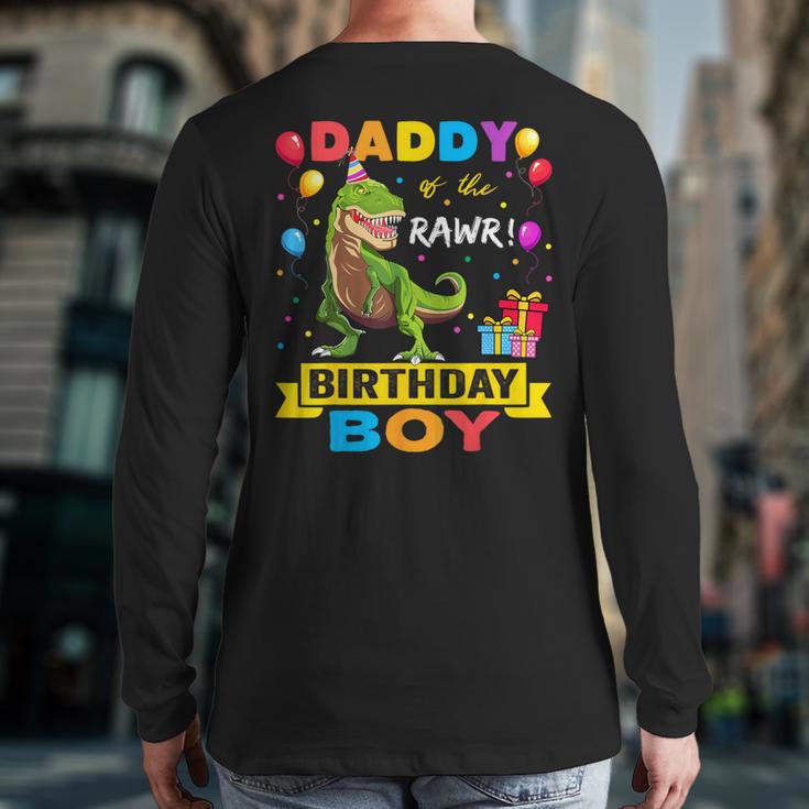 Daddy Dinosaur Shirt Cute Birthday Boy Family Apparel Long Sleeve T-Shirt Back Print Daddy Dinosaur Shirt Cute Birthday Boy Family Apparel Long Sleeve T-Shirt Back Print