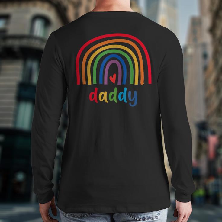 Daddy Rainbow For Women Men Family Matching Birthday Long Sleeve T-Shirt Back Print