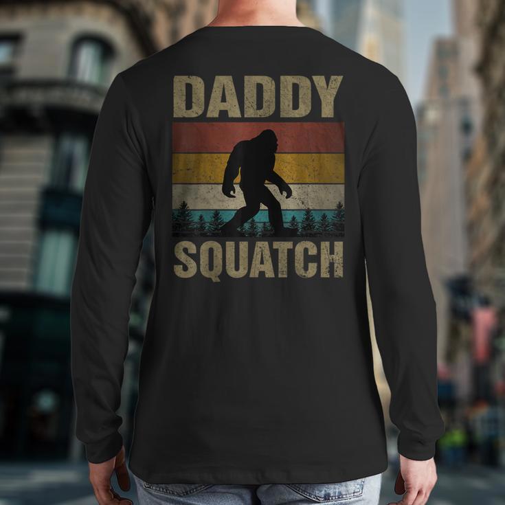 Daddy Squatch Bigfoot Dad Sasquatch Yeti Family Matching Long Sleeve T-Shirt Back Print