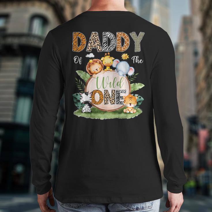 Daddy Of The Wild One 1St Birthday Kids Safari Jungle Long Sleeve T-Shirt Back Print