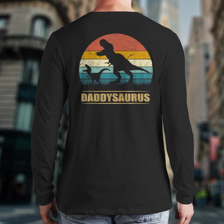 Daddysaurus DadRex Dinosaur Men Long Sleeve T-Shirt Back Print