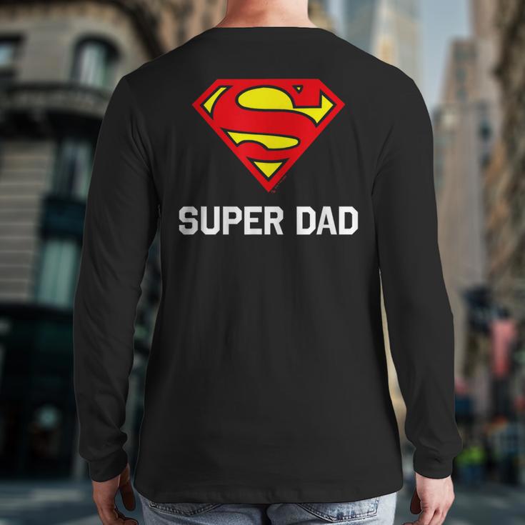 DC Comics Superman Father's Day Super Dad Logo Long Sleeve T-Shirt Back Print