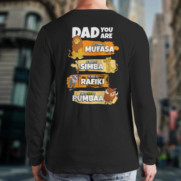 Disney The Lion King Dad You Are Word Stack Long Sleeve T-Shirt Back Print